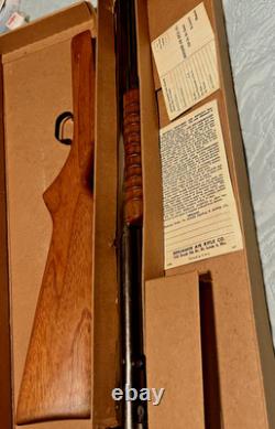 1940's BENJAMIN 317 AIR RIFLE Brown Box/Black Nickel Finish RARE FIND / EXC COND