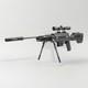 22 Varmint Rifle Airgun With Bipod & Scope Pellet Gun. 22 Cal Barra Air 1000s