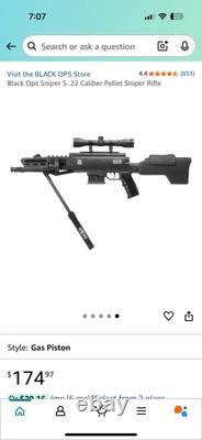 22 Varmint Rifle Airgun With Bipod & Scope Pellet Gun. 22 Cal Barra Air 1000S