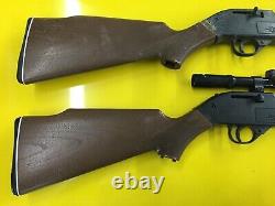 (2) Vintage Crosman 66 PowerMaster Repeating. 177 cal. Pellet BB Air Rifle