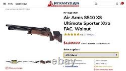 Air Arms S510xs. 177 Sporter Xtra FAC FINAL SALE IN DESCRIPTION