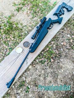 Air Pellet Rifle Gun. 177 Caliber 1000+ FPS Safety 4x32 Scope 200 Pellets Packag