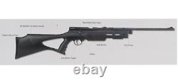 Air Rifle. 22 Cal Bolt Action CO2 Pellet Airgun 500 FPS Black