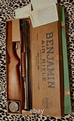 BENJAMIN 317 AIR RIFLE very collectible BROWN BOX no serial # SHINY BLACK FINISH