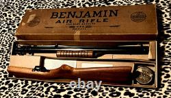 BENJAMIN 317 AIR RIFLE very collectible BROWN BOX no serial # SHINY BLACK FINISH