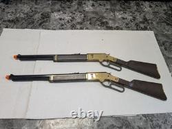 Barra Lever Action Air Rifle Pair. 177 Cal Brown Brass Replica Pellet Guns