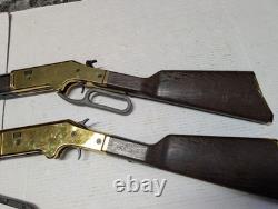 Barra Lever Action Air Rifle Pair. 177 Cal Brown Brass Replica Pellet Guns