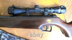 Beeman 1067.177 Caliber Wood Stock Break Barrel Air Rifle. Scope, Strap. EUC