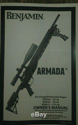 Benjamin Armada. 22 Cal Pre-Charged Pneumatic Air Rifle BTAP22 1000 ft/s