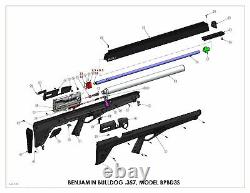 Benjamin Bulldog. 357 PCP Hunting Rifle, Black BPBD3S