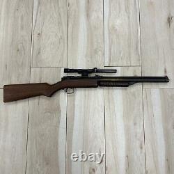 Benjamin Franklin Model 312 Air Rifle. 22 Caliber. Wood Brass-Leaks Air UNTESTED