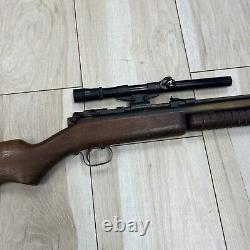 Benjamin Franklin Model 312 Air Rifle. 22 Caliber. Wood Brass-Leaks Air UNTESTED