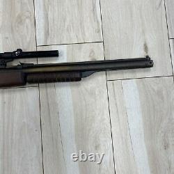 Benjamin Franklin Model 312 Air Rifle. 22 Caliber. Wood Brass-Leaks Air UNTESTED