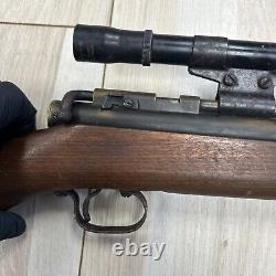 Benjamin Franklin Model 312 Air Rifle. 22 Caliber. Wood Brass-Leaks Air UNTESTED
