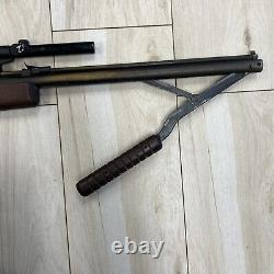 Benjamin Franklin Model 312 Air Rifle. 22 Caliber. Wood Brass-Leaks Air UNTESTED