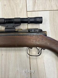 Benjamin Franklin Model 312 Air Rifle. 22 Caliber. Wood Brass-Leaks Air UNTESTED