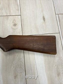 Benjamin Franklin Model 312 Air Rifle. 22 Caliber. Wood Brass-Leaks Air UNTESTED
