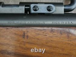 Benjamin Franklin USA model 312.22 cal Air Rifle Brass Tested Holds Air