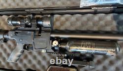Benjamin Gunnar. 22 caliber PCP Air Rifle with Carbon Bottle, Scope and Bi-pod