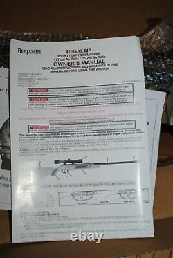Benjamin Regal NP Air Rifle. 22 Cal CP 4X32mm scope Nitro Piston New in box