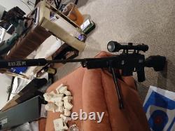 Black Ops. 177 Caliber Pellet Gun Air Rifle Break Barrel Sniper Scope & Bipod