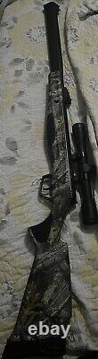 Break Barrel air rifle. 22 pellets With a Scope And Camo Wrap