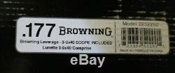 Browning Leverage Air Rifle Underlever 3-9x40 Scope Mount. 177 Caliber Combo