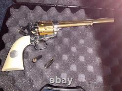 Enhanced Black Semi-Auto Pellet Rifle And Gold Edition Pellet Revolver