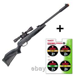 GAMO Whisper Fusion Mach 1 Air Rifle. 22 Cal with Combo Pack Assorted Pellets