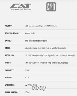Gamo Swarm Magnum. 22 Caliber 10X Break Barrel Air Rifle Gen1 & 3-9x40 Scope