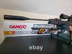 Gamo Swarm Magnum Pro 8x Gen3i Pellet Rifle with UTG 3-12x44 Scope + Mount & Case