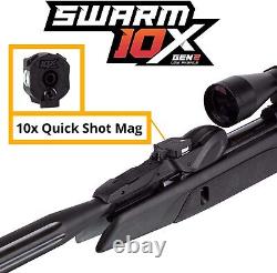 Gamo Swarm Maxxim 10X Gen2.22 Cal 10-Shot Pellet Rifle 1000 FPS Air Gun Bundle