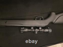 Gamo Varmint 177 Caliber Pellet Air Rifle scope, soft rifle case and accessories