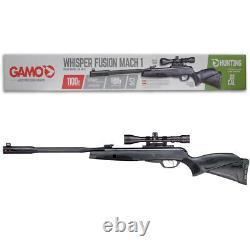 Gamo Whisper Fusion Mach 1 IGT Gas Piston. 22 Cal Break Barrel Air Rifle w Scope