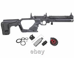 HATSAN Jet I Black. 25 cal PCP Air Pistol Converts to Air Rifle with Pellets