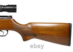 Hatsan 95 Spring Piston. 22 Cal Air Rifle Combo with Scope 1000 FPS Walnut Stock