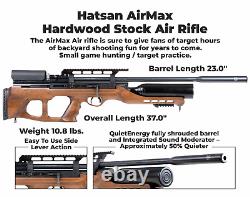 Hatsan AirMax PCP QE Bullpup PCP Side-lever Hardwood Stock. 177 Cal Air Rifle