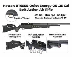 Hatsan BT65SB Quiet Energy QE. 25 Cal Bolt Action Air Rifle with Pellets Bundle