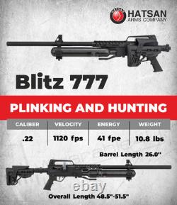 Hatsan Blitz 777.22 Cal 1120 FPS 41 FPE PCP Air Rifle HGBlitz722