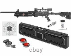 Hatsan Blitz 777.25 Cal PCP Air Rifle with Targets and Pellets and Scope and Case