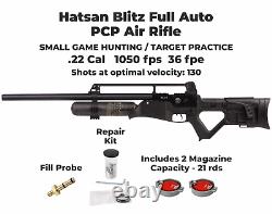 Hatsan Blitz PCP. 22 Cal Air Rifle with Scope & Targets & Pellets & Case Bundle