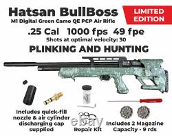 Hatsan BullBoss Limited Edition. 25 Cal PCP DG Air Rifle withTargets&Pellets&Scope