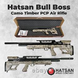 Hatsan BullBoss QE. 22 Cal Air Rifle with Scope+Targets+Pellets+Case Camo Timber