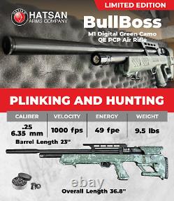 Hatsan BullBoss QE Limited Edition. 25 Cal 1000 FPS Side Lever PCP Air Rifle