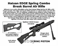 Hatsan Edge Spring Combo Break Barrel Air Rifle with Targets and Pellets Bundle