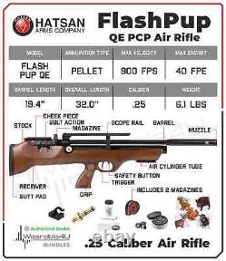 Hatsan FlashPupQE QuietEnergy QE PCP. 25 Caliber Air Rifle