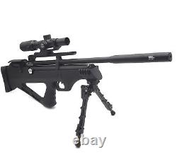 Hatsan FlashPup. 177 Caliber Air Rifle PCP + Rifle Scope, Bi-Pod, Pellets Bundle