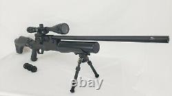 Hatsan Hercules. 30 cal PCP air rifle with 3 magazines, scope, and bipod
