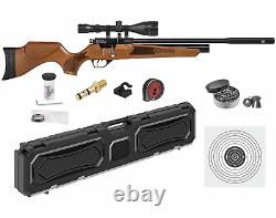 Hatsan Hydra QE. 25 Cal Air Rifle with Scope and Pellets & Targets & Case Bundle