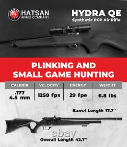 Hatsan Hydra Synthetic. 177 Caliber QE PCP Side Bolt-Action Pellet Air Rifle